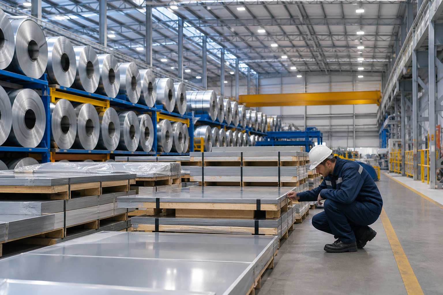 Metal servis merkezinde stok ve sevkiyat kalite kontrolü