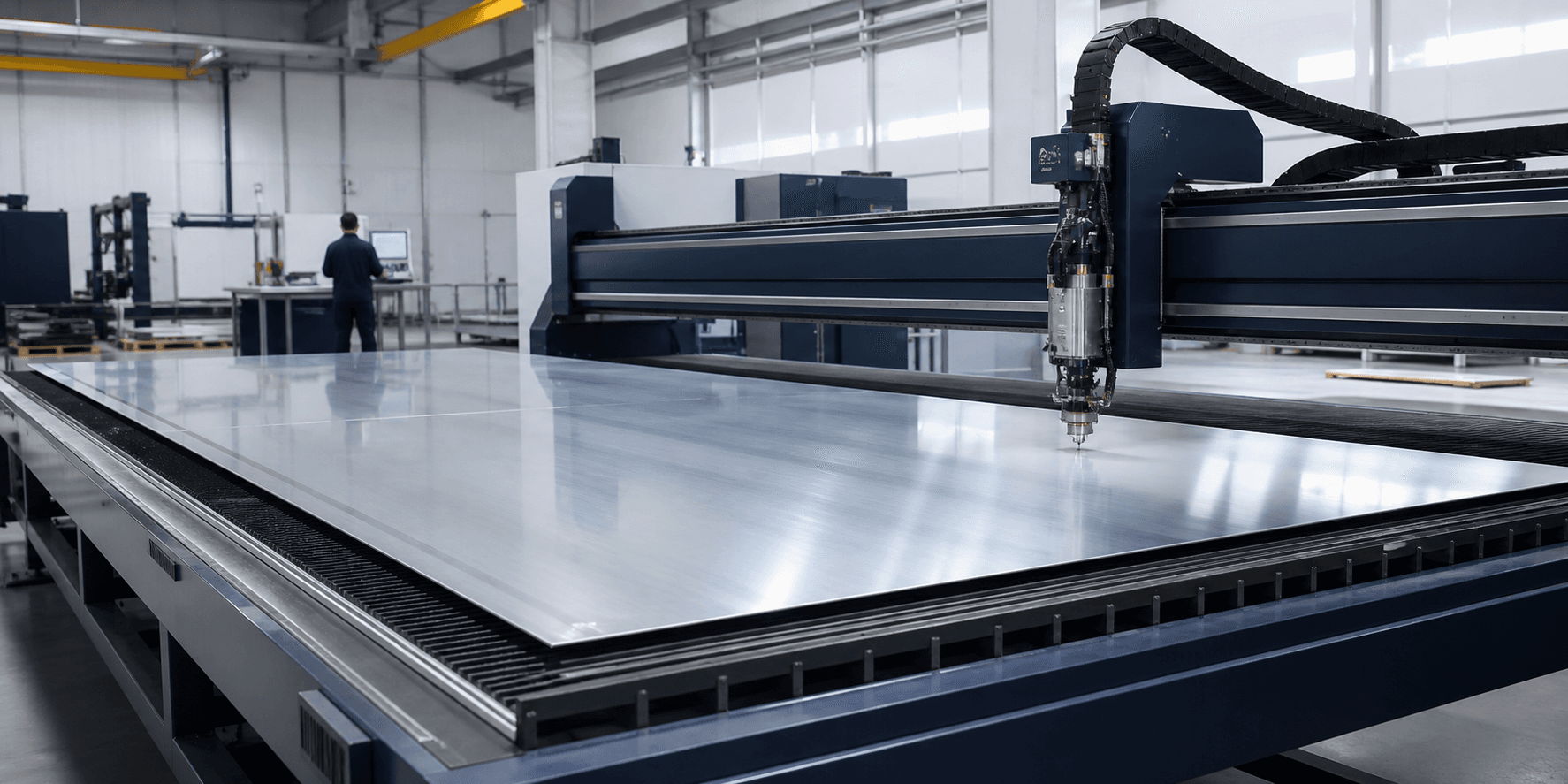 Обработка на алуминиев лист 1250×2500 на CNC линия за рязане
