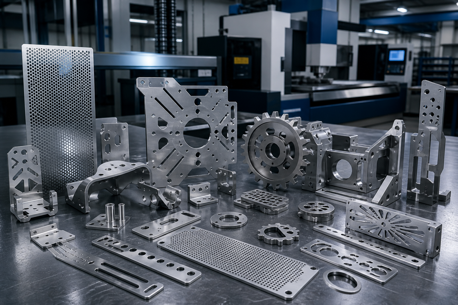 Lazer kesimle hazırlanmış hassas metal parçalar