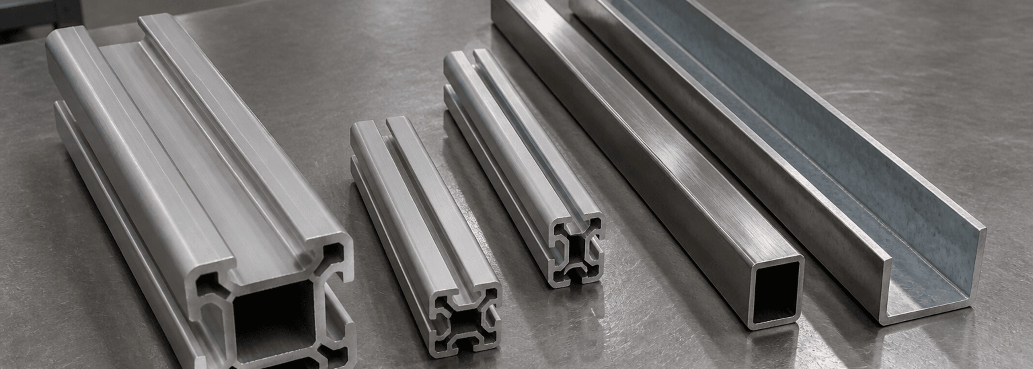 Destek alanı metal profil kompozisyonu