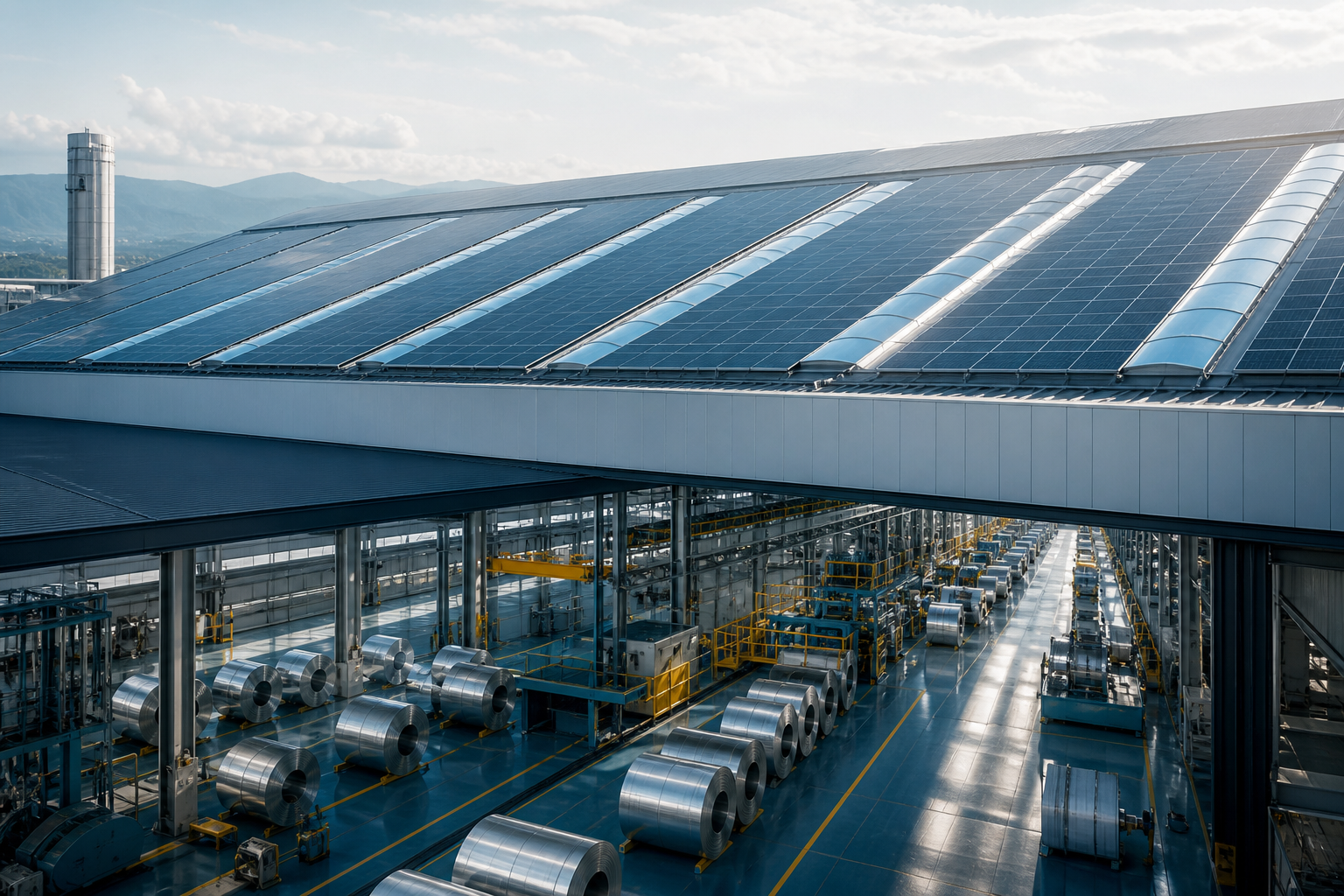 Güneş enerjili verimli metal üretim tesisi