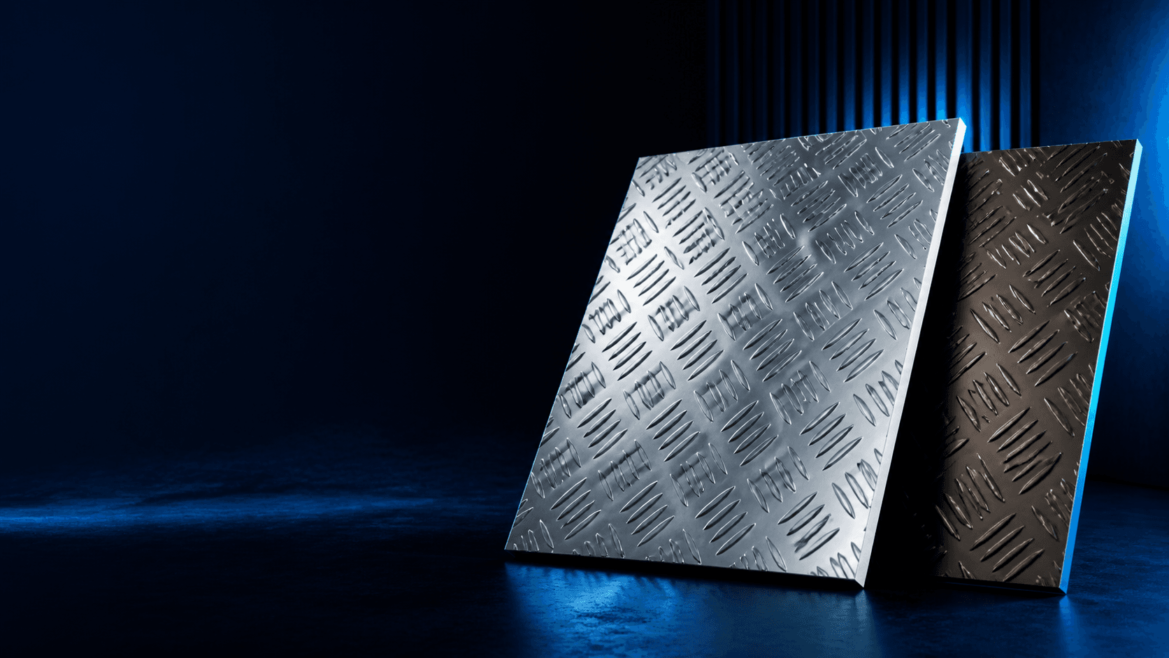 Silber- und bronzefarben eloxierte Aluminium-Riffelbleche
