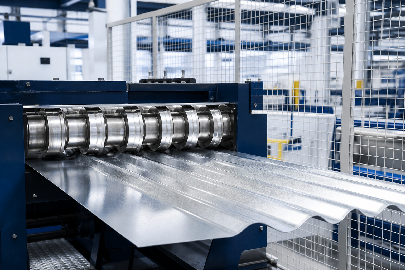 Galvaniz sacın otomatik hatta sinus oluklu forma getirilmesi
