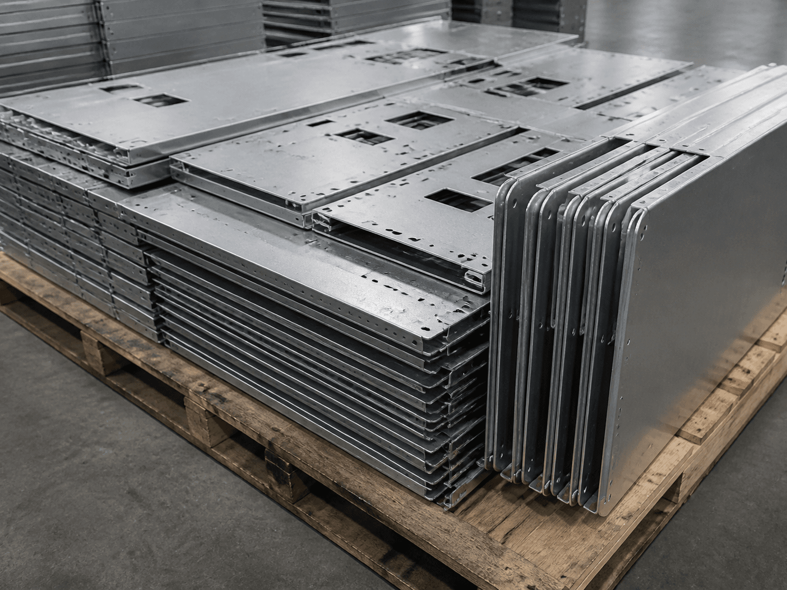 Enerji panoları ve işlenmiş metal parçalar