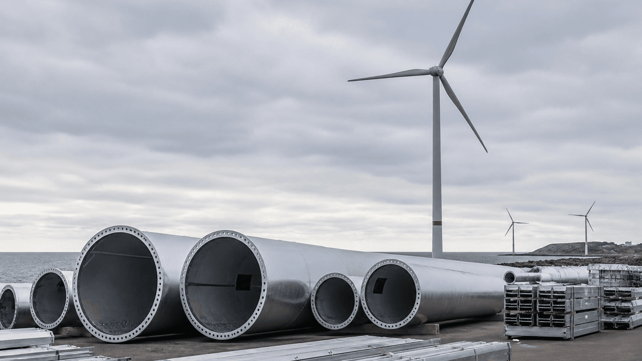 Güneş ve rüzgâr enerjisi sistemleri ile metal ürünler